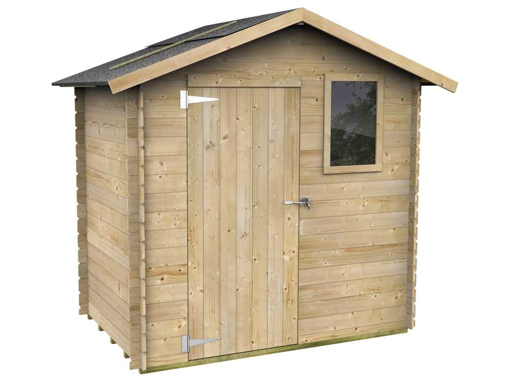 alce livia 198x130 abri de jardin en bois avec fenêtre frontale 198x130x205 cm Alce Livia 198x130 - Abri de jardin en bois - Avec fenêtre frontale - 198x130x205 cm