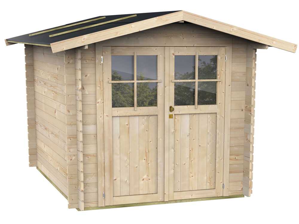 alce opera 215x180 abri de jardin à bois avec fenêtres et porte à double battant 215x180x207 cm Alce Opera 215x180 - Abri de jardin à bois - Avec fenêtres et porte à double battant - 215x180x207 cm