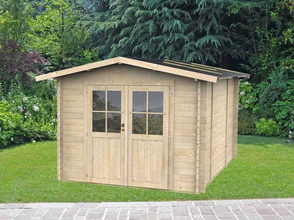 alce opera 300x250 abri de jardin à bois avec fenêtres et porte à double battant 300x250x219 cm Alce Opera 300x250 - Abri de jardin à bois - Avec fenêtres et porte à double battant - 300x250x219 cm