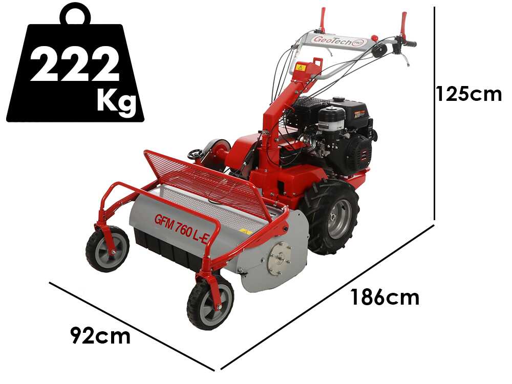 geotech pro gfm 760 l e tondeuse débroussailleuse à couteaux loncin g420fd GeoTech-Pro GFM 760 L-E - Tondeuse débroussailleuse à couteaux - Loncin G420FD
