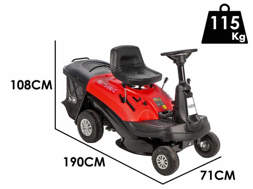 geotech rm 75 610 c tondeuse autoportée mini rider moteur de 224 cm3 démarrage électrique Geotech RM 75-610 C - Tondeuse autoportée Mini rider - Moteur de 224 cm3 - Démarrage électrique