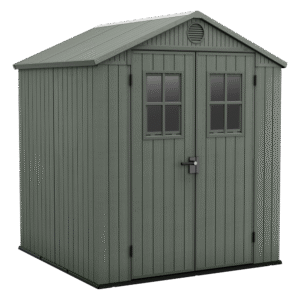 Keter Darwin vert - Abri de jardin - Avec fenêtres frontales - 190x183x221 cm