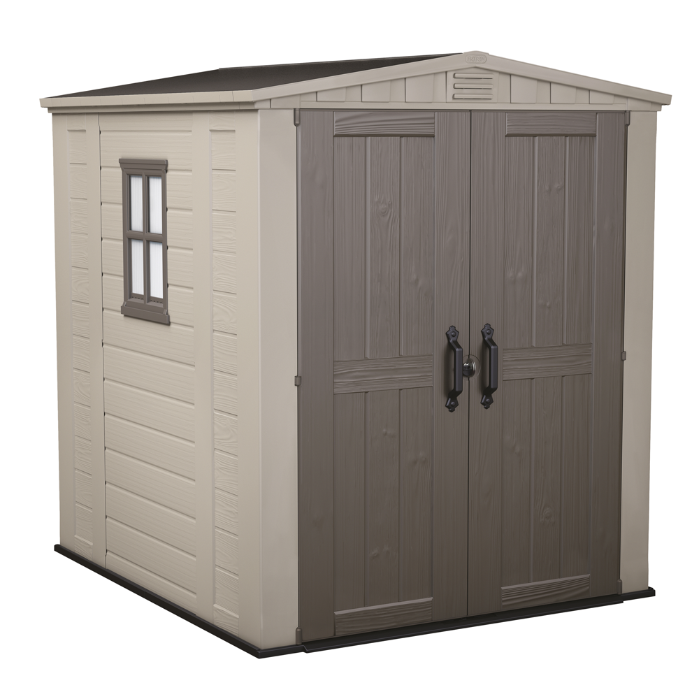 keter factor beige abri de jardin avec fenêtre latérale 178x195.5x208 cm Keter Factor beige - Abri de jardin - Avec fenêtre latérale - 178x195.5x208 cm