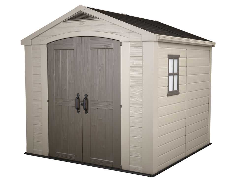 keter factor beige abri de jardin avec fenêtre latérale 256.5x255x243 cm Keter Factor beige - Abri de jardin - Avec fenêtre latérale - 256.5x255x243 cm