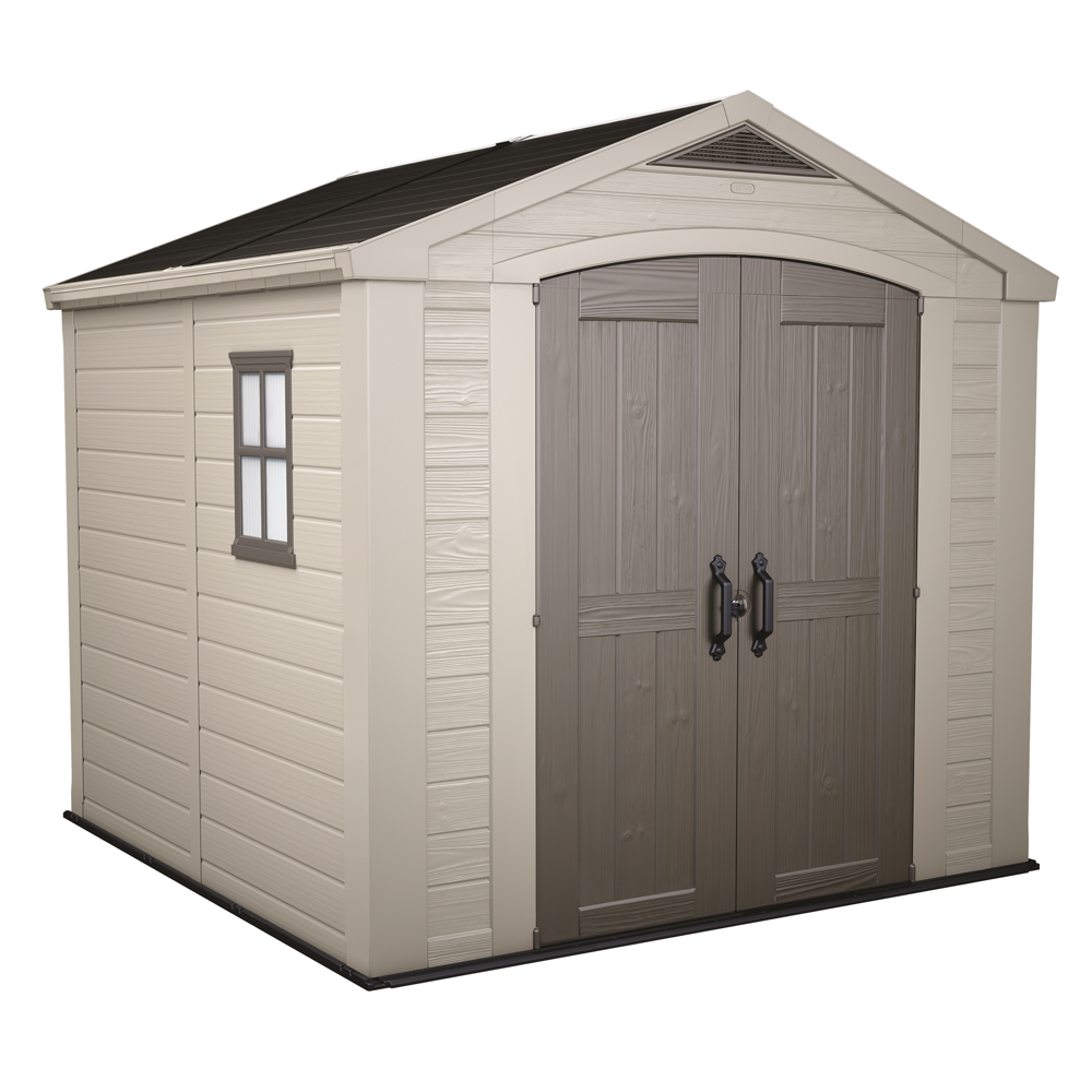 keter factor beige abri de jardin avec fenêtre latérale 256.5x255x243 cm Keter Factor beige - Abri de jardin - Avec fenêtre latérale - 256.5x255x243 cm