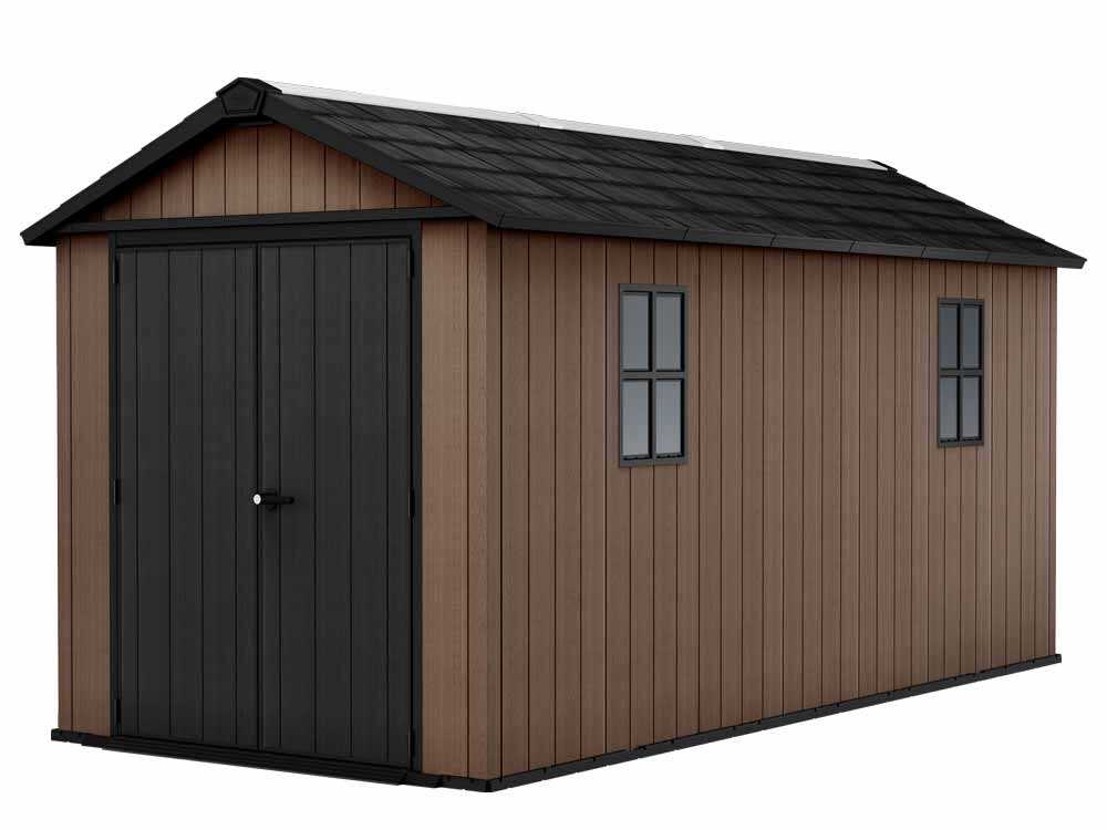 keter newton plus 7515/1575 abri de jardin avec porte à double battant et fenêtres 230 x 476 x 246 cm Keter Newton plus 7515/1575 - Abri de jardin - Avec porte à double battant et fenêtres - 230 x 476 x 246 cm