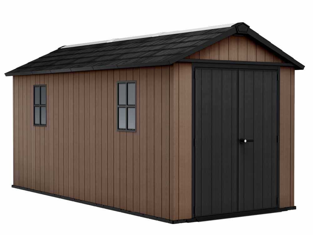 keter newton plus 7515/1575 abri de jardin avec porte à double battant et fenêtres 230 x 476 x 246 cm Keter Newton plus 7515/1575 - Abri de jardin - Avec porte à double battant et fenêtres - 230 x 476 x 246 cm