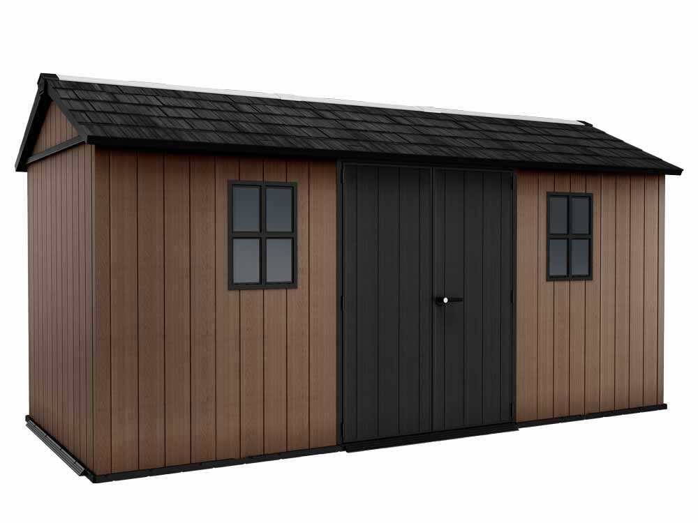 keter newton plus 7515/1575 abri de jardin avec porte à double battant et fenêtres 230 x 476 x 246 cm Keter Newton plus 7515/1575 - Abri de jardin - Avec porte à double battant et fenêtres - 230 x 476 x 246 cm