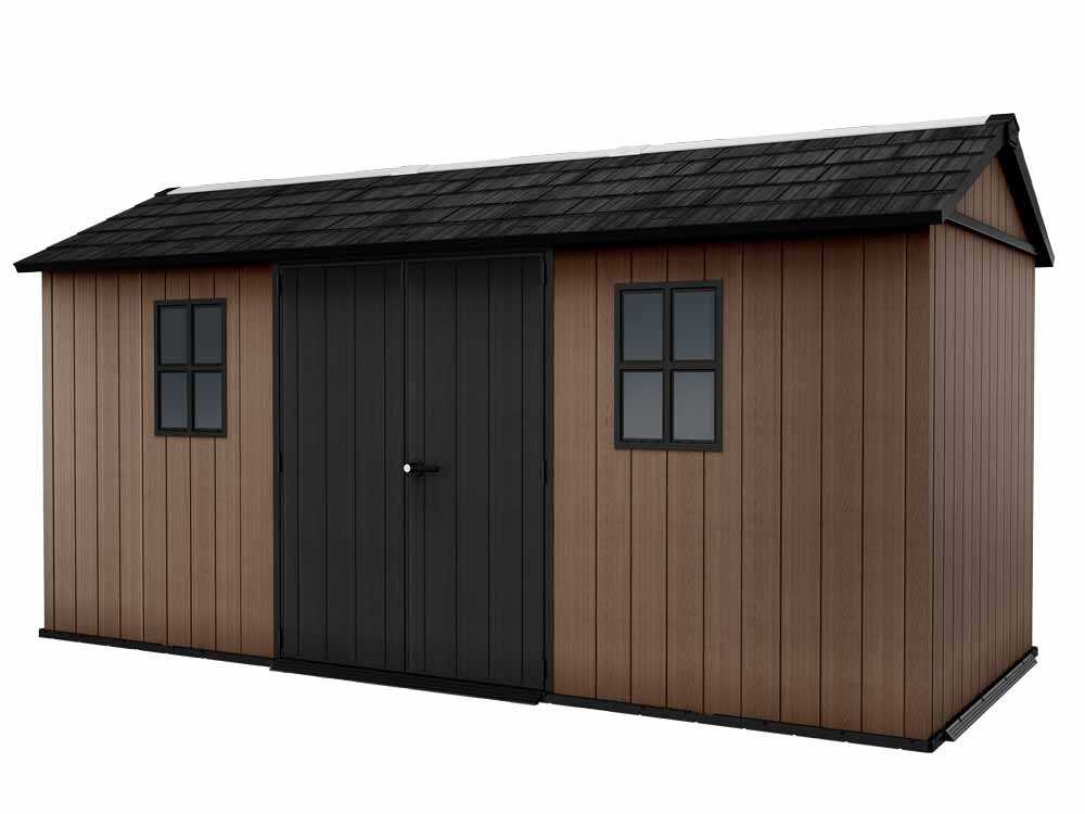 keter newton plus 7515/1575 abri de jardin avec porte à double battant et fenêtres 230 x 476 x 246 cm Keter Newton plus 7515/1575 - Abri de jardin - Avec porte à double battant et fenêtres - 230 x 476 x 246 cm