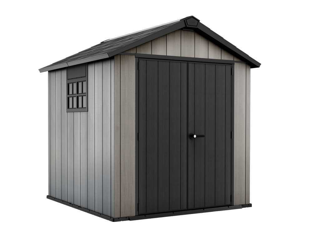 keter oakland 757 abri de jardin avec porte à double battant et fenêtre 229x223.5x242 cm Keter Oakland 757 - Abri de jardin - Avec porte à double battant et fenêtre -229x223.5x242 cm