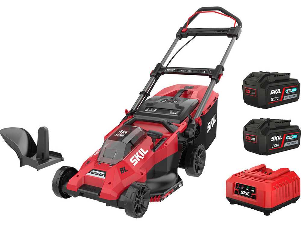 promo skil 0140 ba tondeuse à gazon à batterie 2x20v/4ah coupe 43 cm PROMO - Skil 0140 BA - Tondeuse à gazon à batterie - 2x20V/4ah - Coupe 43 cm