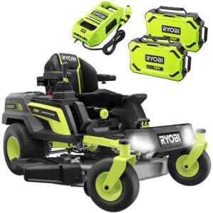 Ryobi ZTRX107 - Tracteur tondeuse sur batterie rayon de braquage zéro - 72V/20Ah - coupe de 107cm - 2en1