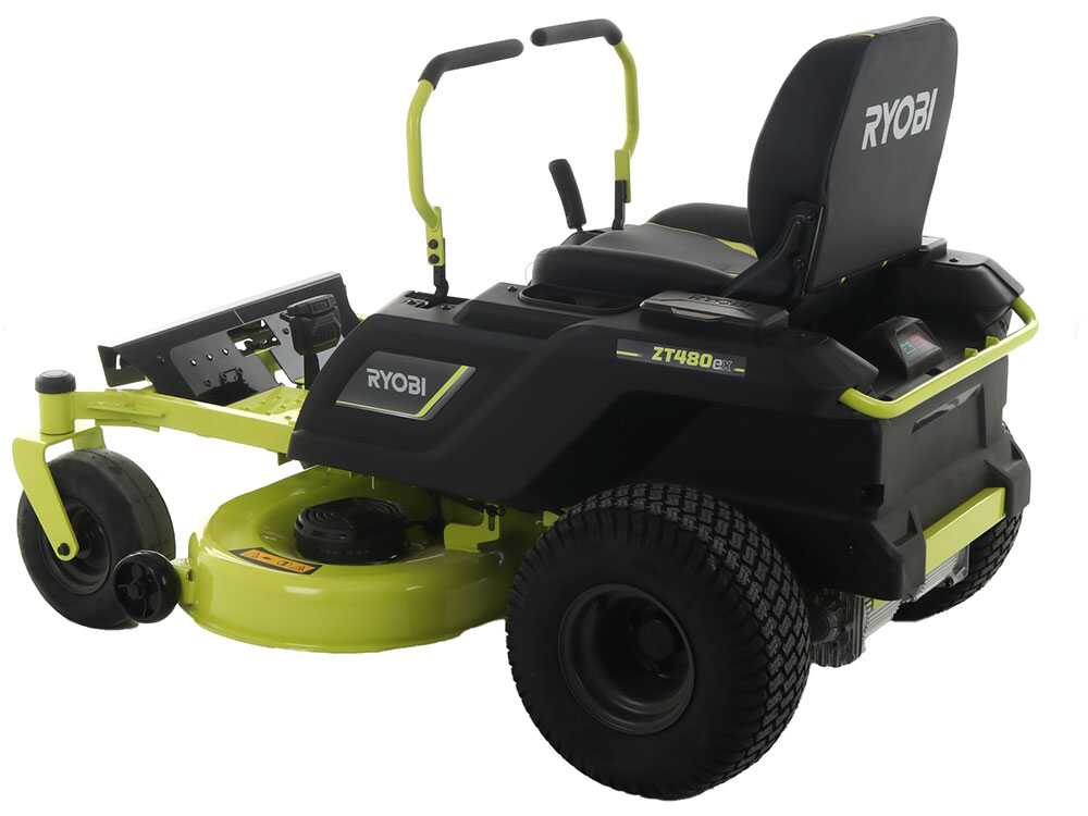 tondeuse autoportée ryobi ztr480ex à rayon de braquage zéro moteur électrique sur batterie 48v/100ah coupe de 107cm 2en1 Tondeuse autoportée Ryobi ZTR480ex à rayon de braquage zéro - Moteur électrique sur batterie 48V/100Ah - coupe de 107cm - 2en1