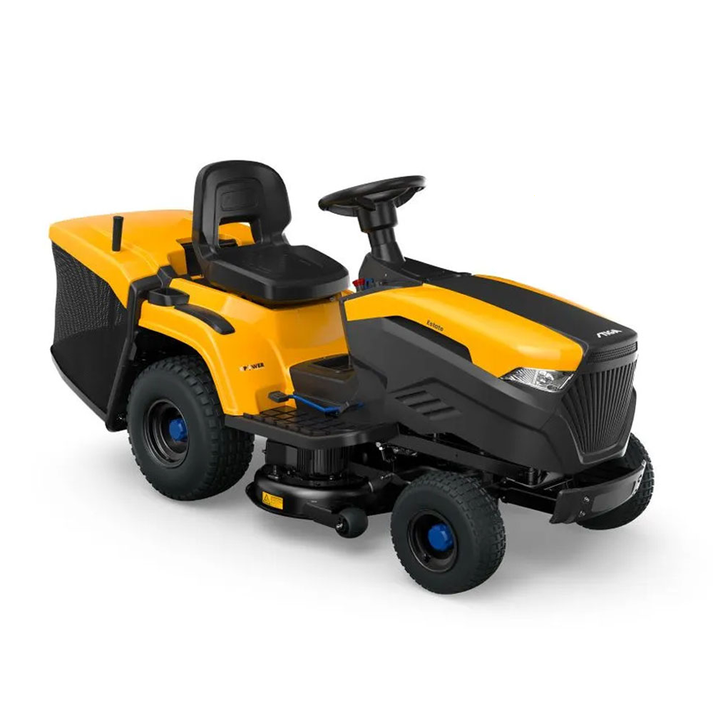 tracteur tondeuse à batterie stiga estate 384e bac de ramassage puissance 48v/30ah Tracteur tondeuse à batterie Stiga Estate 384e - Bac de ramassage - Puissance 48V/30Ah