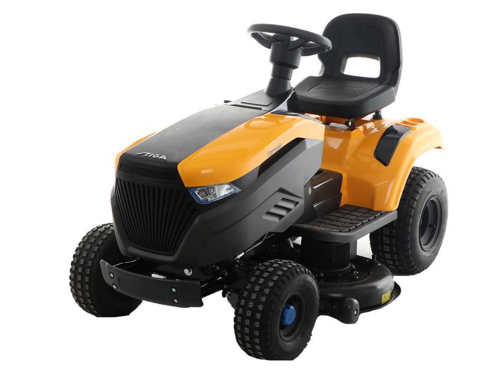 tracteur tondeuse à batterie stiga tornado 7108e moteur électrique à batterie 48v/64ah éjection latérale Tracteur tondeuse à batterie Stiga Tornado 7108e - Moteur électrique à batterie 48V/64Ah - éjection latérale