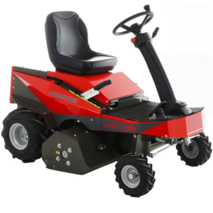 Tracteur tondeuse électrique CaRINO - Moteur à batterie 48V/200 Ah - Largeur de coupe 110 cm